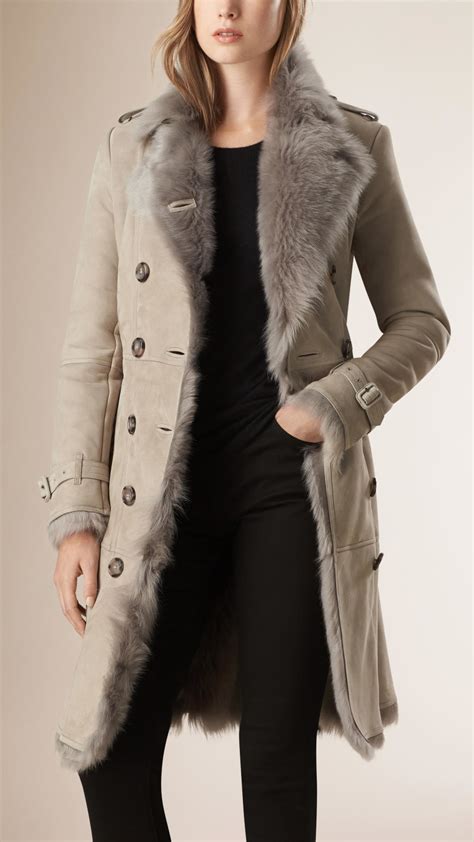 burberry shearling|burberry shearling coats women's.